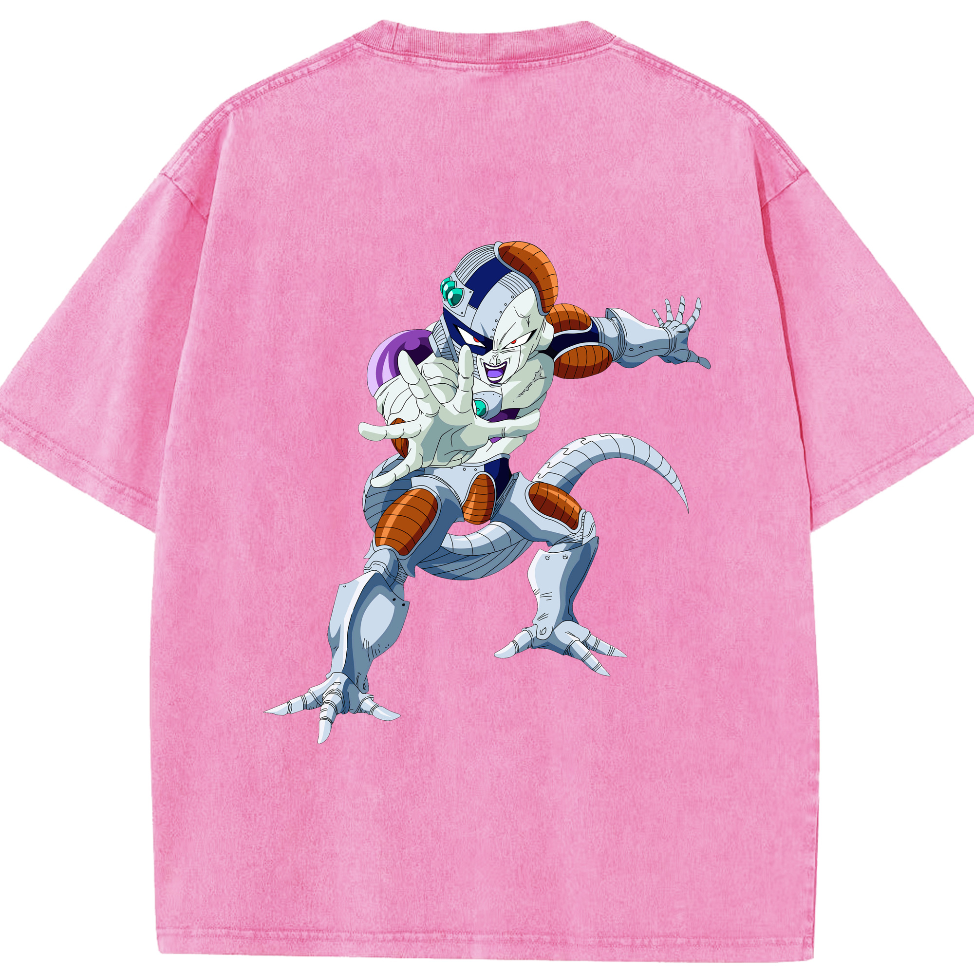 （画像用） ドラゴンボール フリーザ DRAGON BALL Frieza 綿100% ヴィンテージ風 半袖Tシャツ（背面プリント）